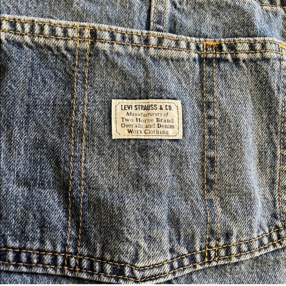 Levi’s Vintage Shortall Overall Shorts Free Ride - Picture 9 of 14